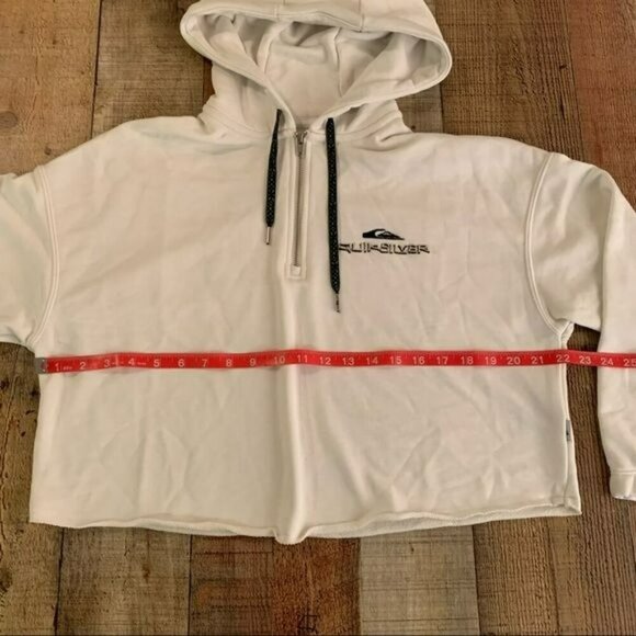 Quicksilver womens cropped quarter zip pull over hoodie - XS - Picture 2 of 10